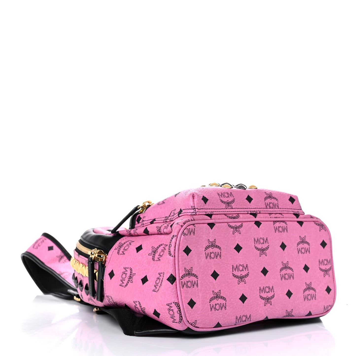 Visetos Studded Colorblock Small Stark Brock Backpack Pink Black