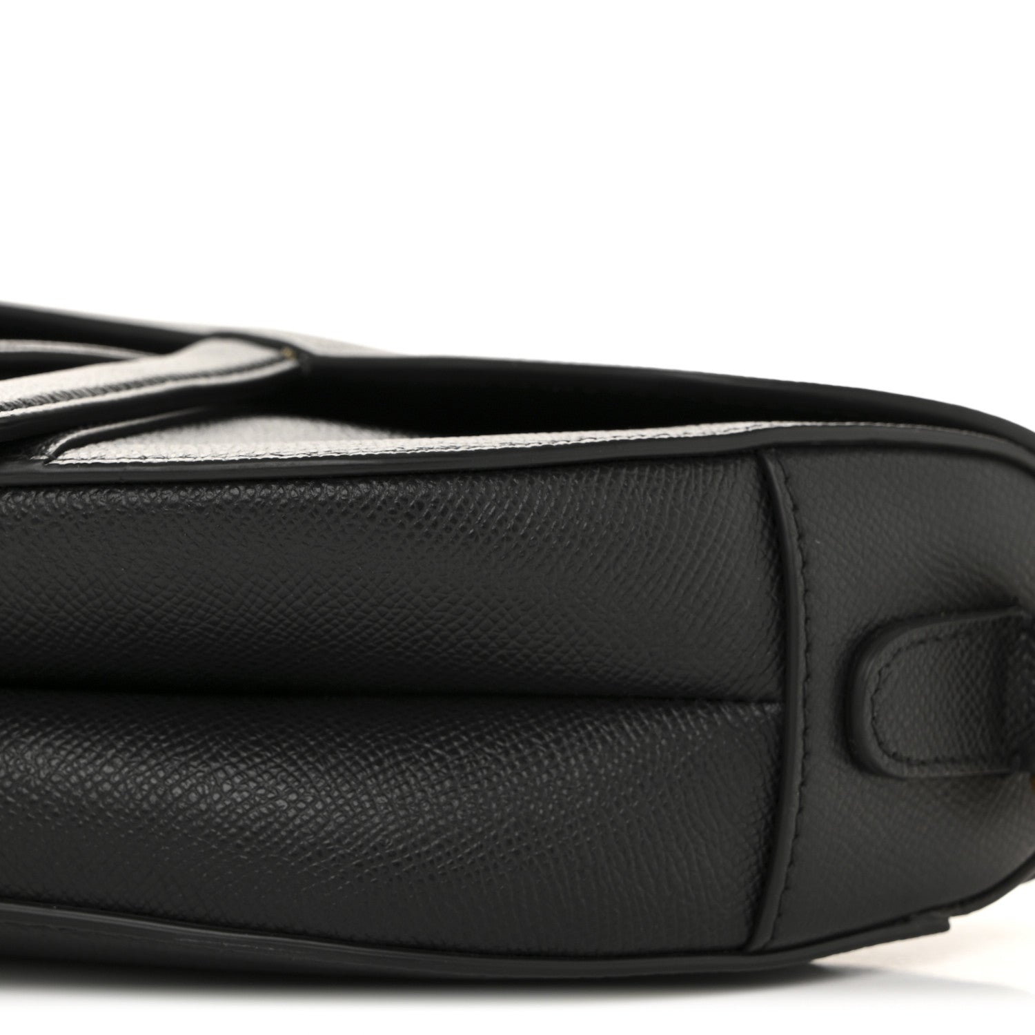 Christian Dior Grained Calfskin Saddle Bag Black 10 of 11