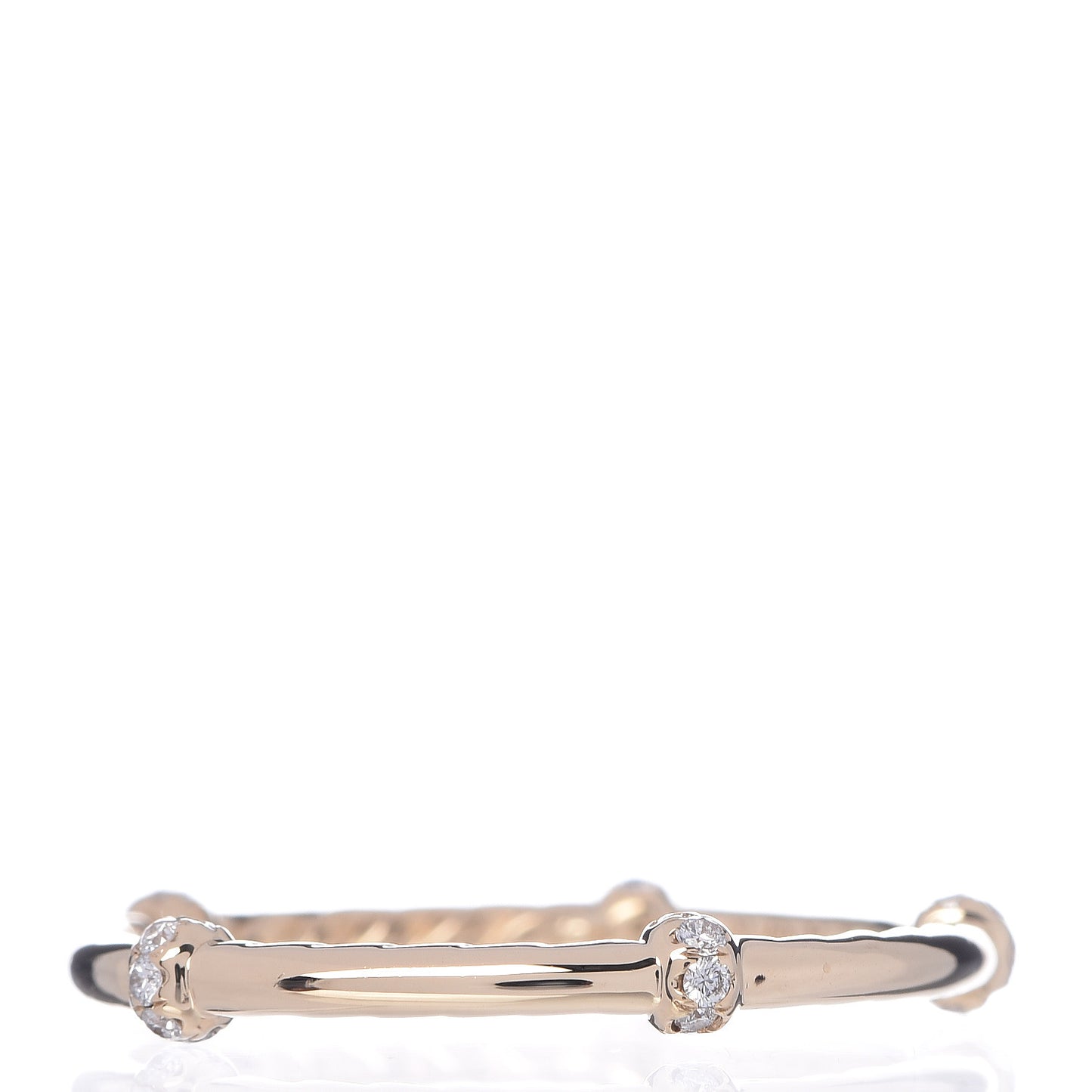 18K Yellow Gold Diamond 1.7mm Astor Single Row Ring 53 6.5