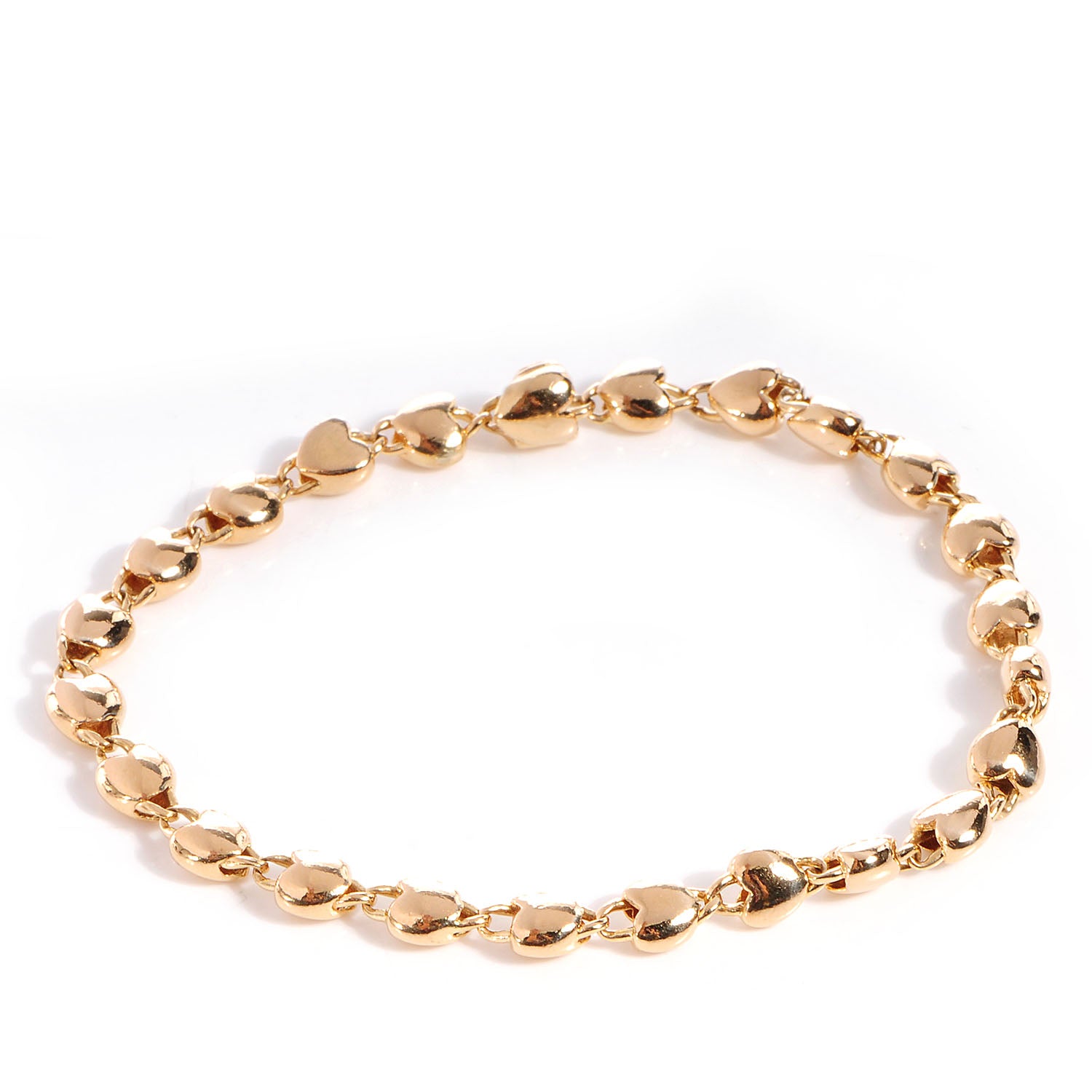 Cartier 18k Yellow Gold Heart Link Bracelet 1 of 6