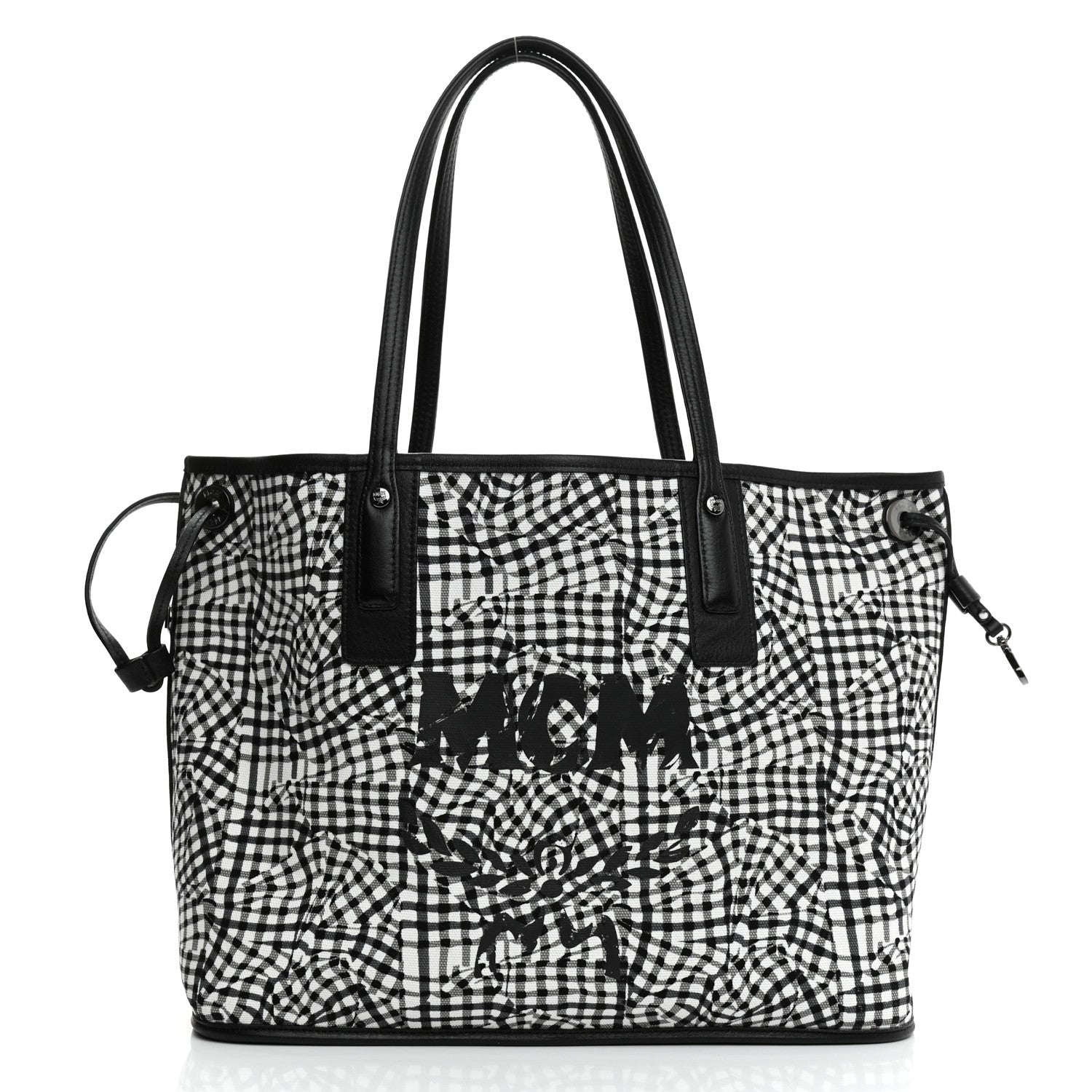 MCM Visetos Medium Reversible Shopper Tote Black 3 of 14