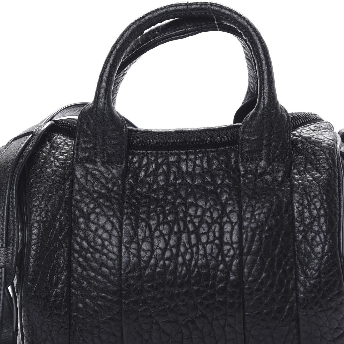 Pebbled Lambskin Rockie Black Matte Black Hardware