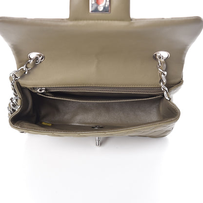 Chanel Lambskin Quilted Mini Rectangular Flap Khaki 5 of 16