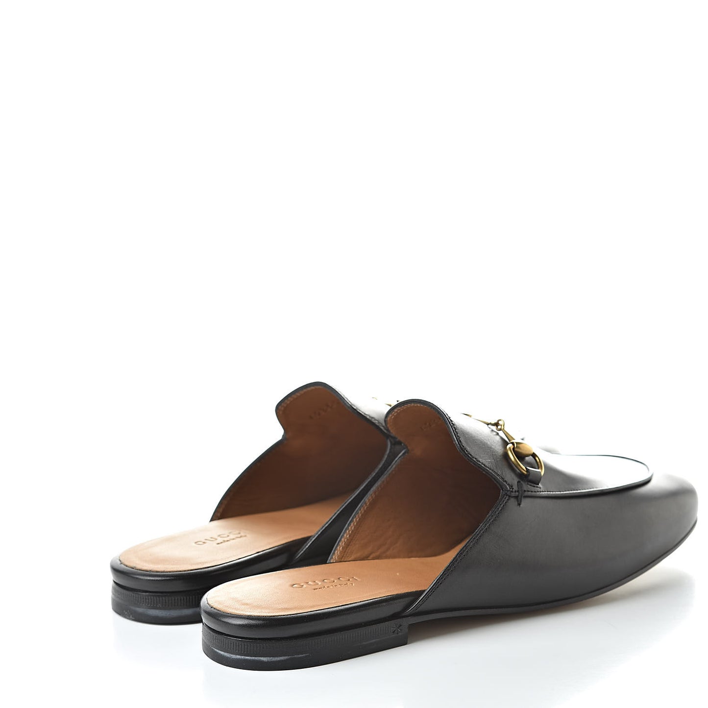 Calfskin Womens Princetown Slippers 38.5 Black