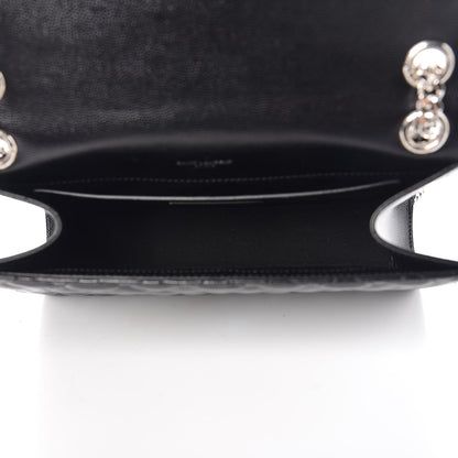 Saint Laurent Grain De Poudre Textured Mixed Matelasse Triquilt Medium Monogram Satchel Black 5 of 10