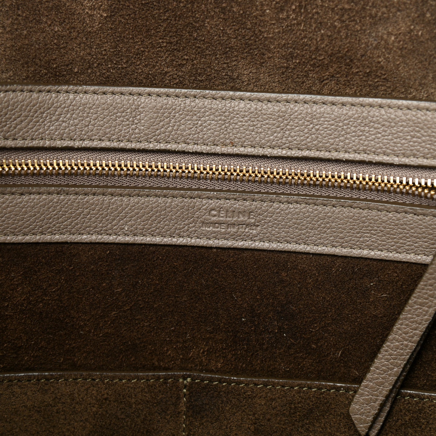 Soft Grained Calfskin Medium Belt Cabas Phantom Taupe