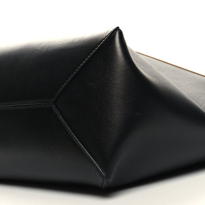 Loewe Shiny Calfskin Medium Puzzle Fold Tote Warm Desert Black 9 of 9
