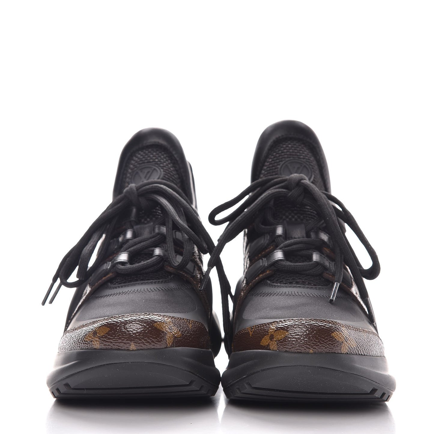 Calfskin Patent Monogram LV Archlight Sneakers 36.5 Black