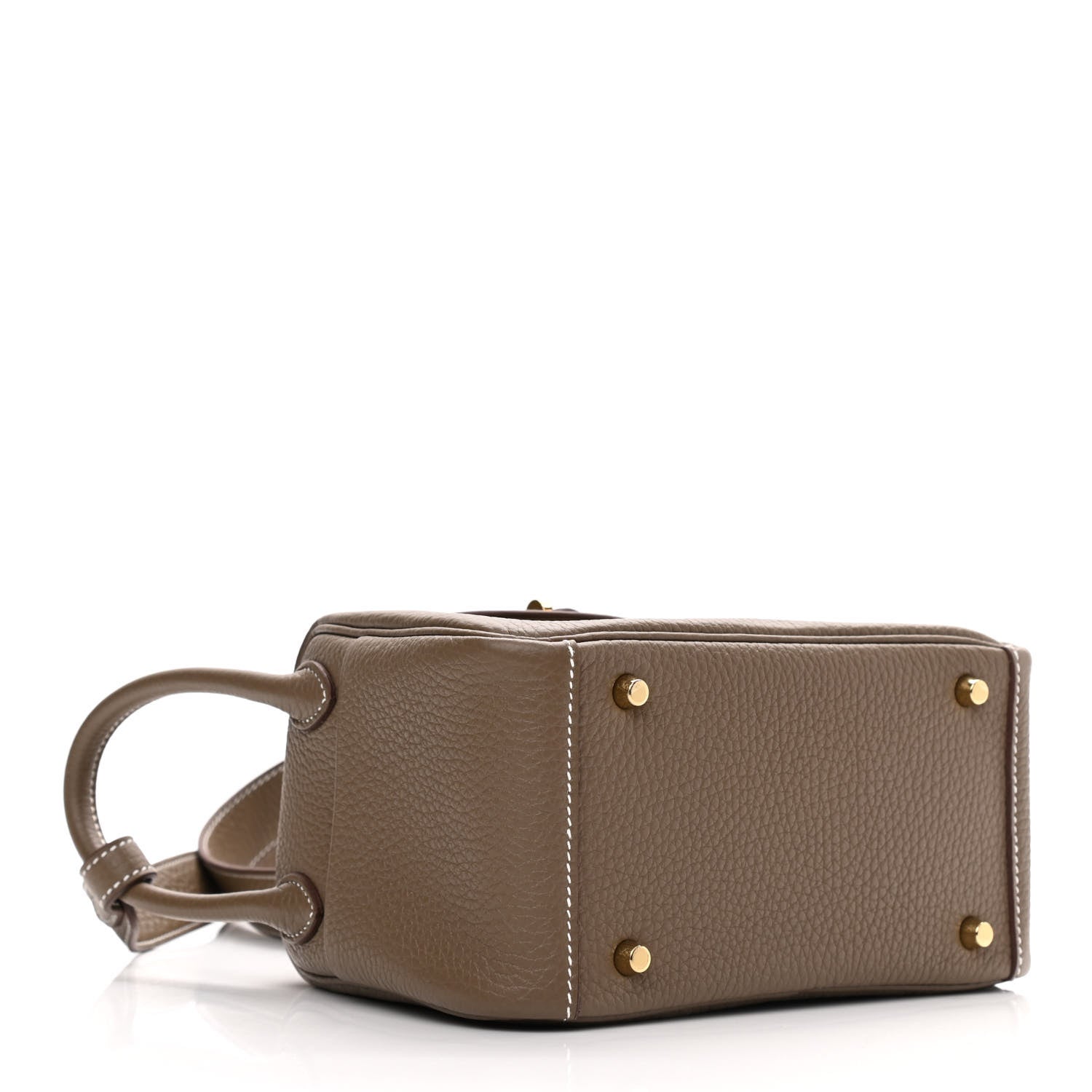 Hermes Taurillon Clemence Mini Lindy 20 Etoupe 4 of 13