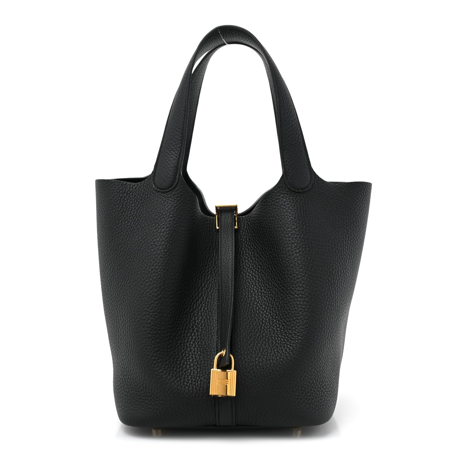 Hermes Taurillon Clemence Picotin Lock 22 MM Black 1 of 10