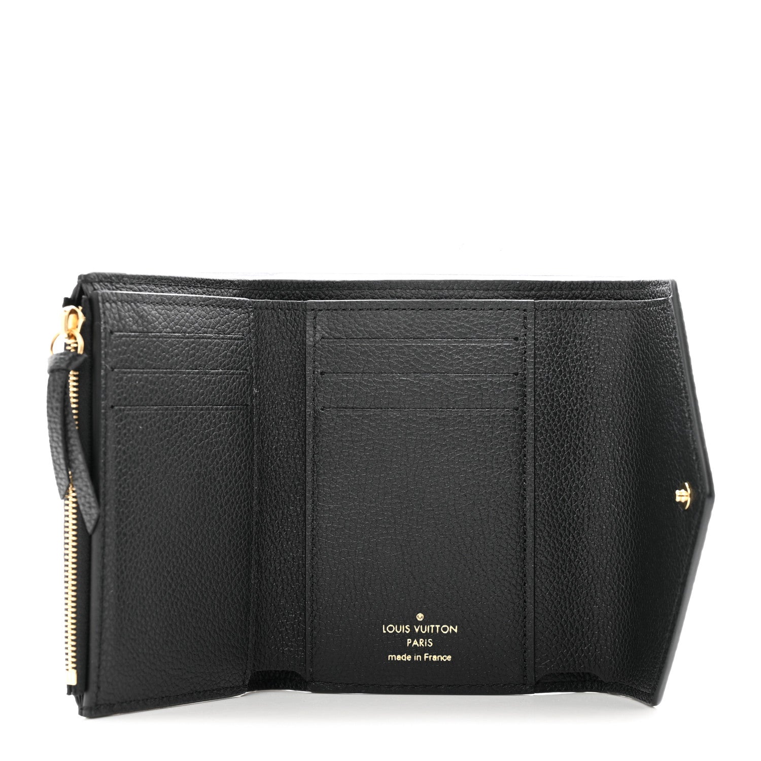 Louis Vuitton Empreinte Monogram Giant Victorine Wallet Black Beige 5 of 7