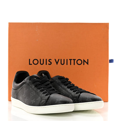 Louis Vuitton Calfskin Monogram Eclipse Luxembourg Sneakers 8.5 Black 9 of 9