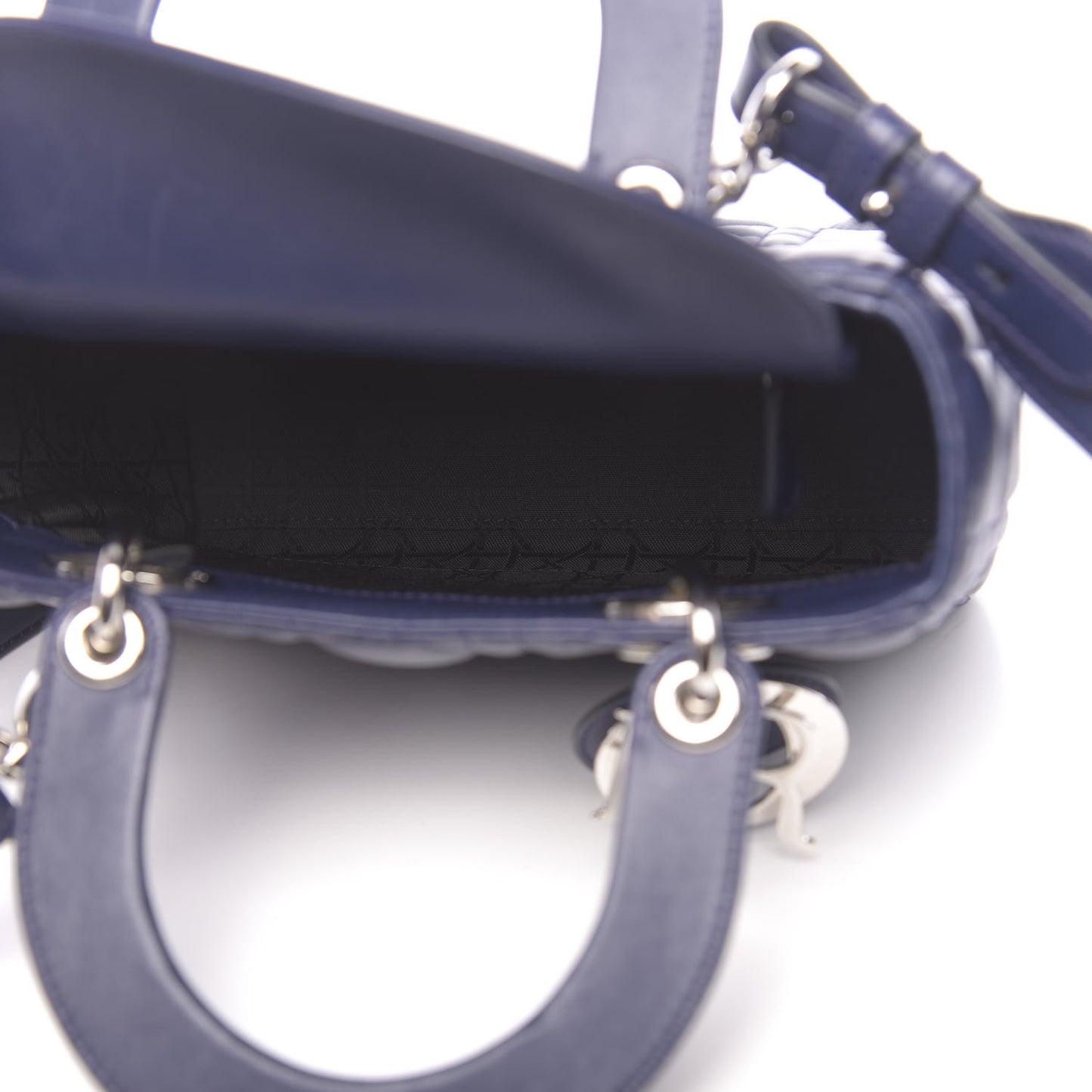 Lambskin Cannage Small Lucky Badges My Lady Dior Navy