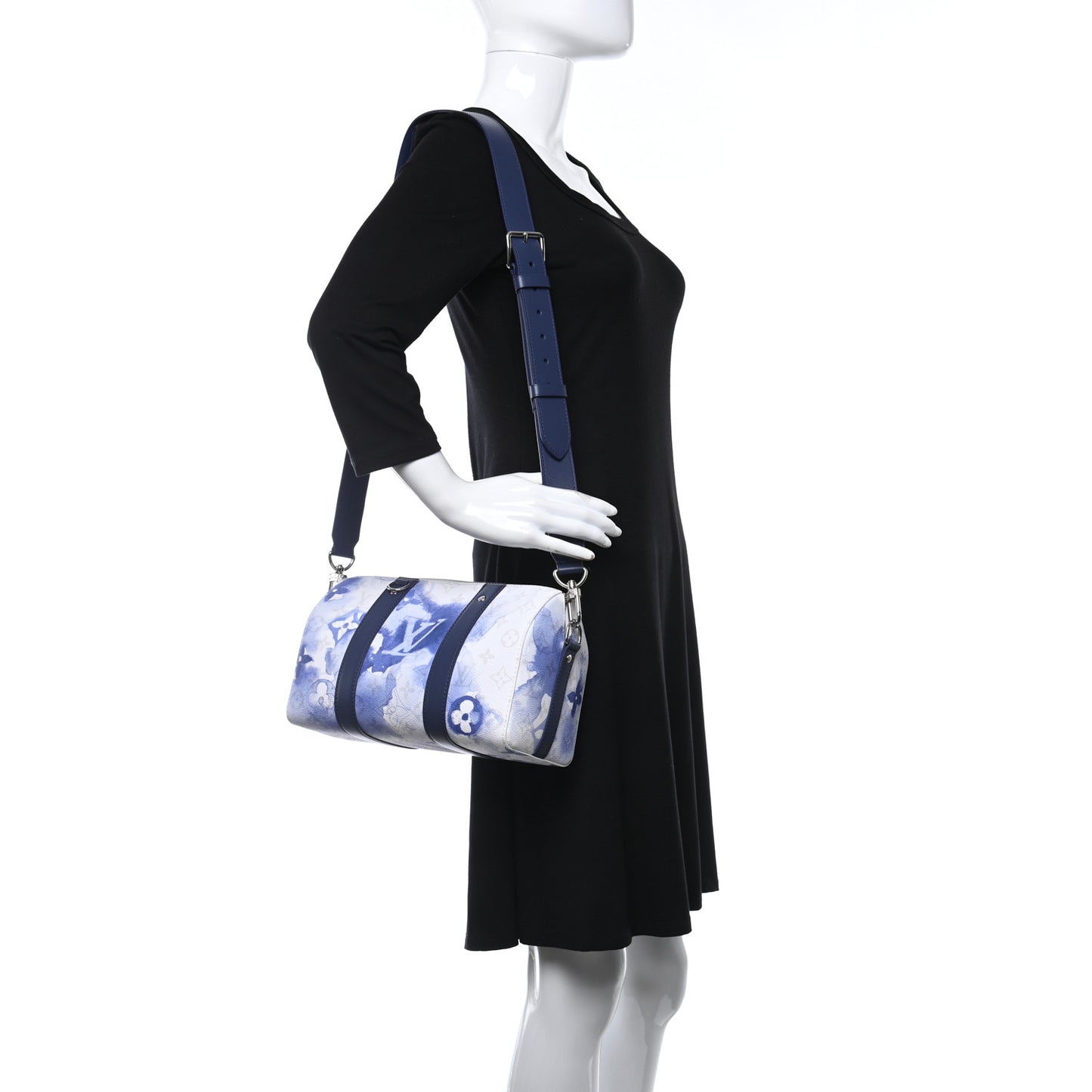 Monogram Watercolor City Keepall Blue