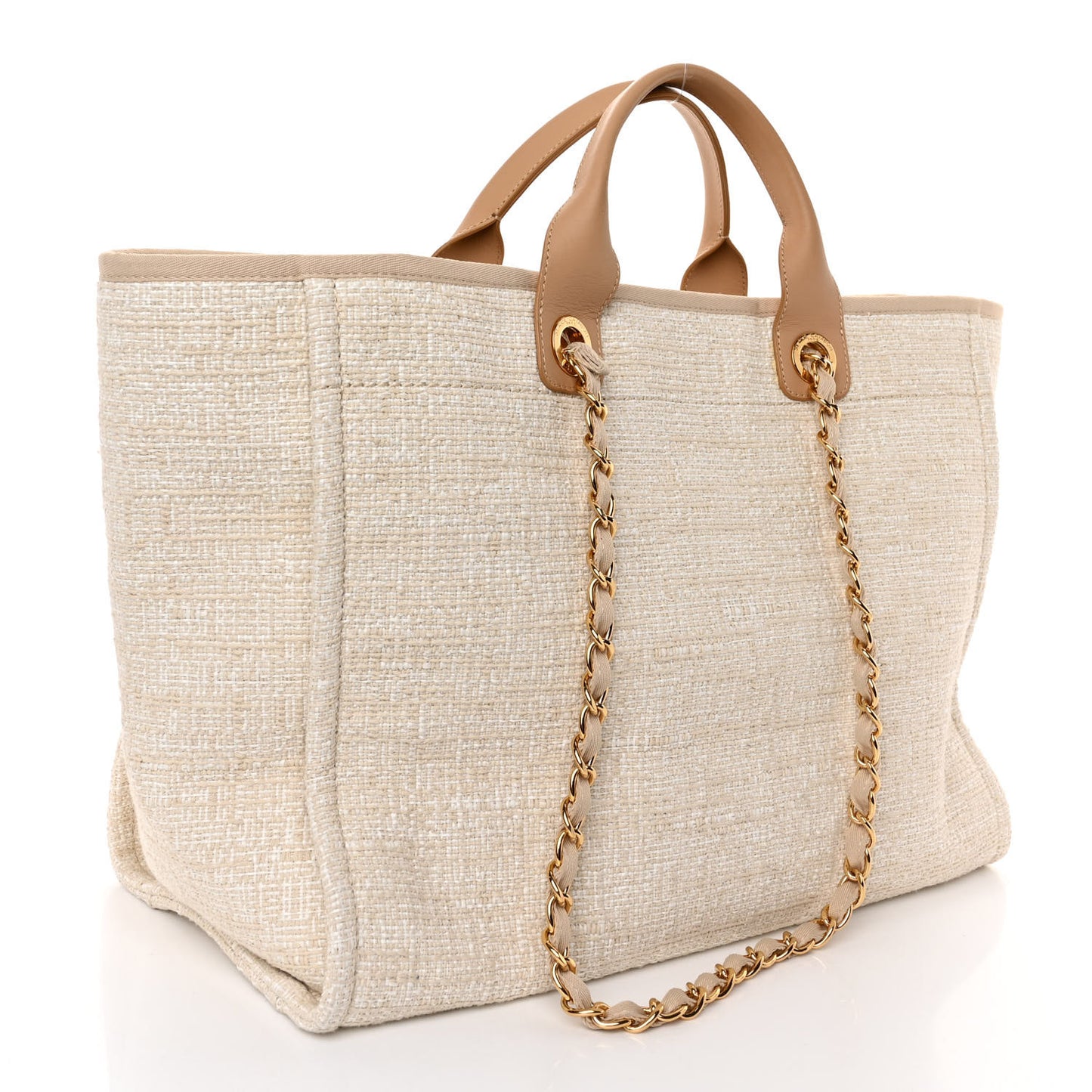 Canvas Medium Deauville Tote Light Beige