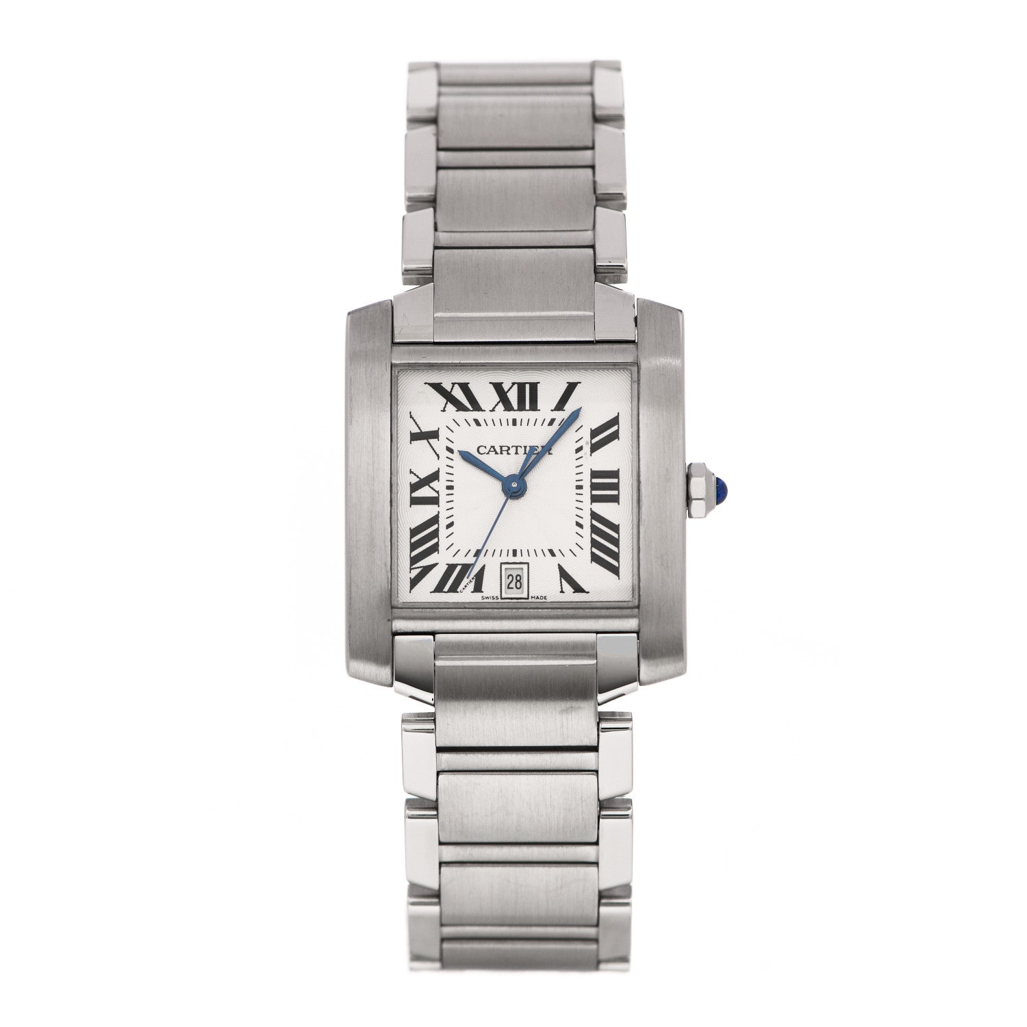 Cartier Stainless Steel 28mm Tank Francaise Automatic Watch 1 of 4