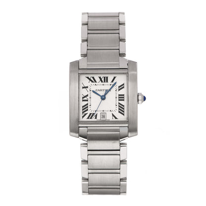 Cartier Stainless Steel 28mm Tank Francaise Automatic Watch 1 of 4