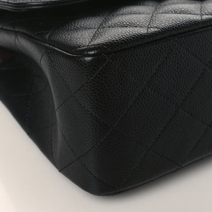 Chanel Caviar Quilted Jumbo Double Flap Black 8 of 10
