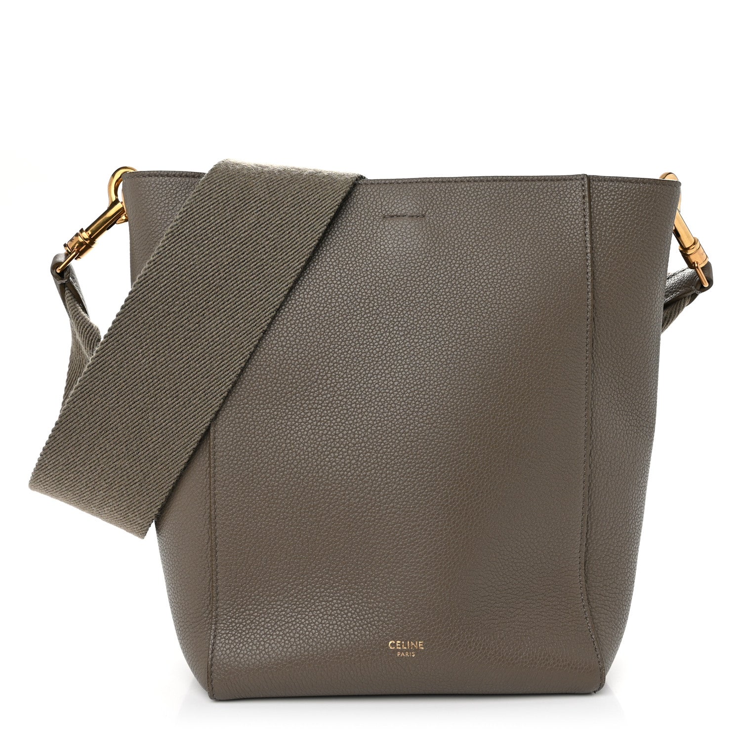 Celine Soft Grained Calfskin Small Sangle Bucket Bag Taupe 1 of 9