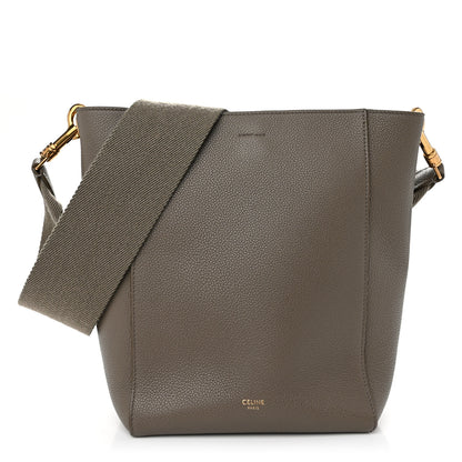Celine Soft Grained Calfskin Small Sangle Bucket Bag Taupe 1 of 9