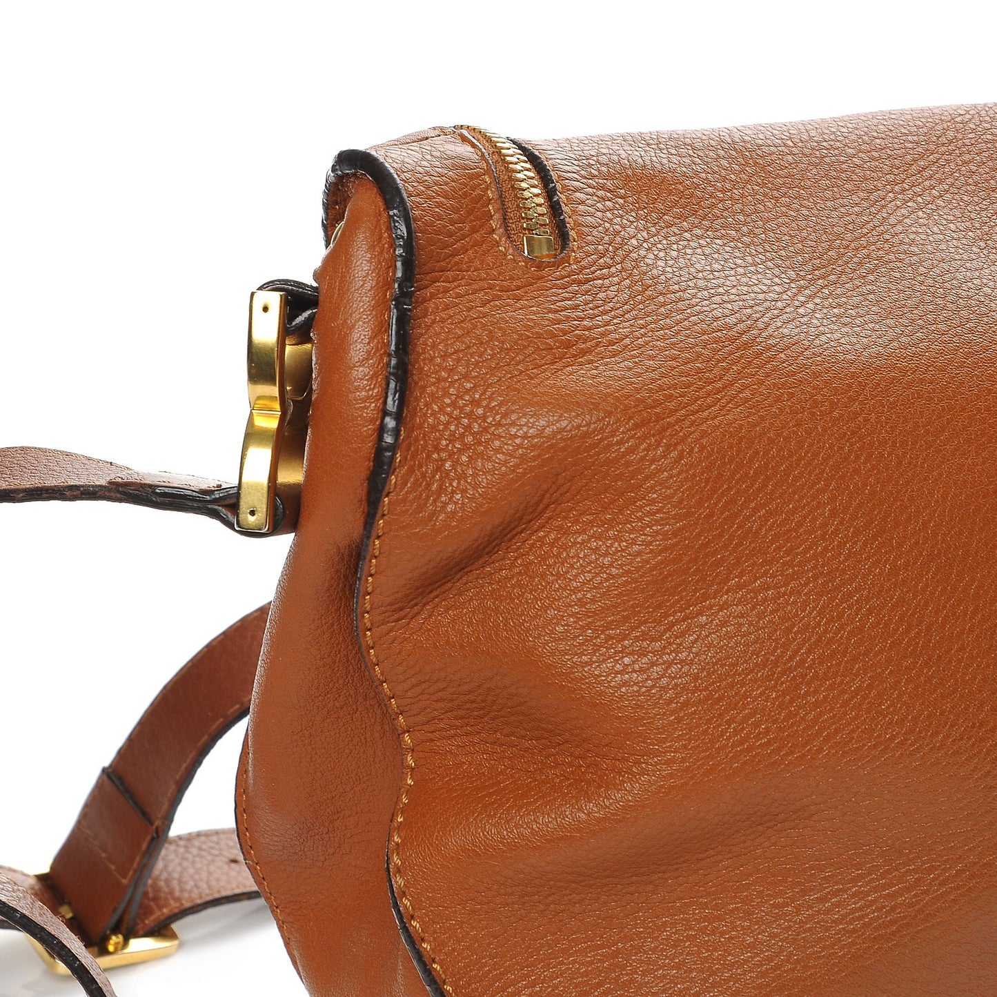 Calfskin Medium Marcie Round Crossbody Bag Tan