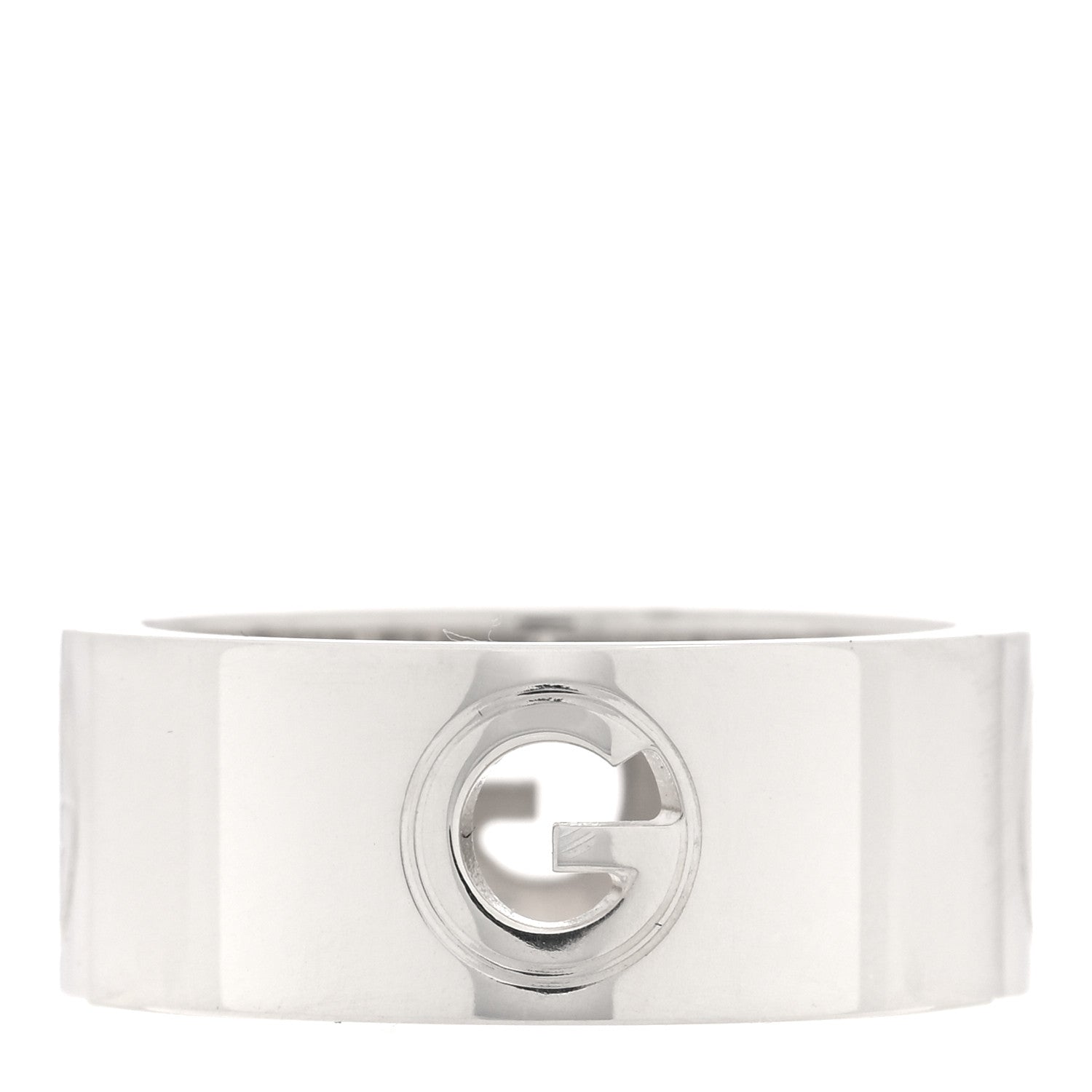 Gucci Sterling Silver G Cutout Band Ring 53 6.5 3 of 5