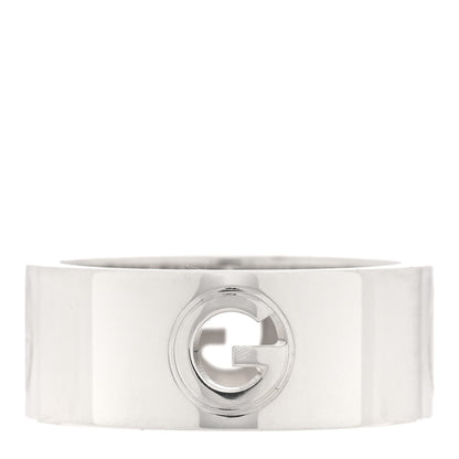 Gucci Sterling Silver G Cutout Band Ring 53 6.5 3 of 5