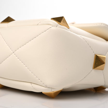 Valentino Garavani Nappa Large Roman Stud Shoulder Bag Ivory 8 of 8