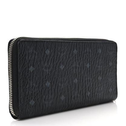 MCM Visetos Large Zip Around Wallet Black 3 of 7