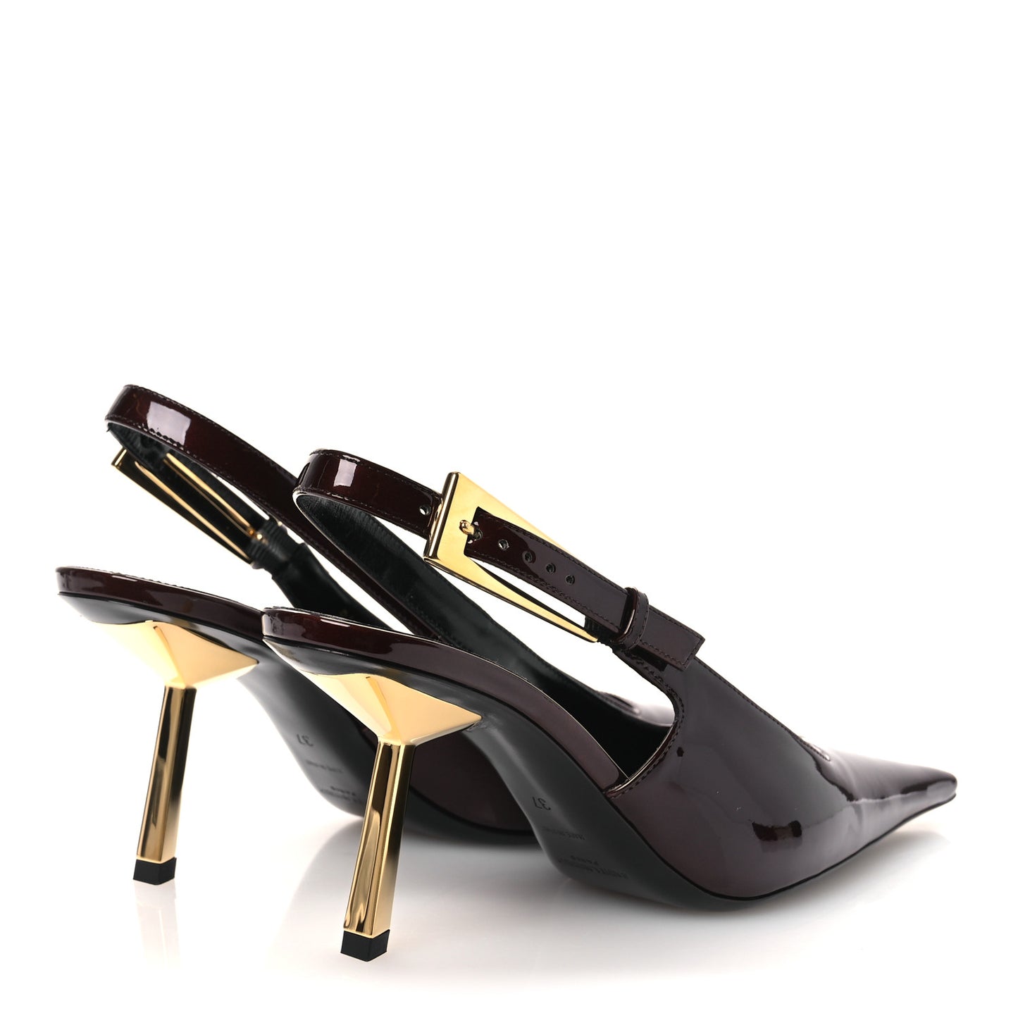 Glazed Calfskin Lee 75 Slingback Pumps 37 Marron Glace