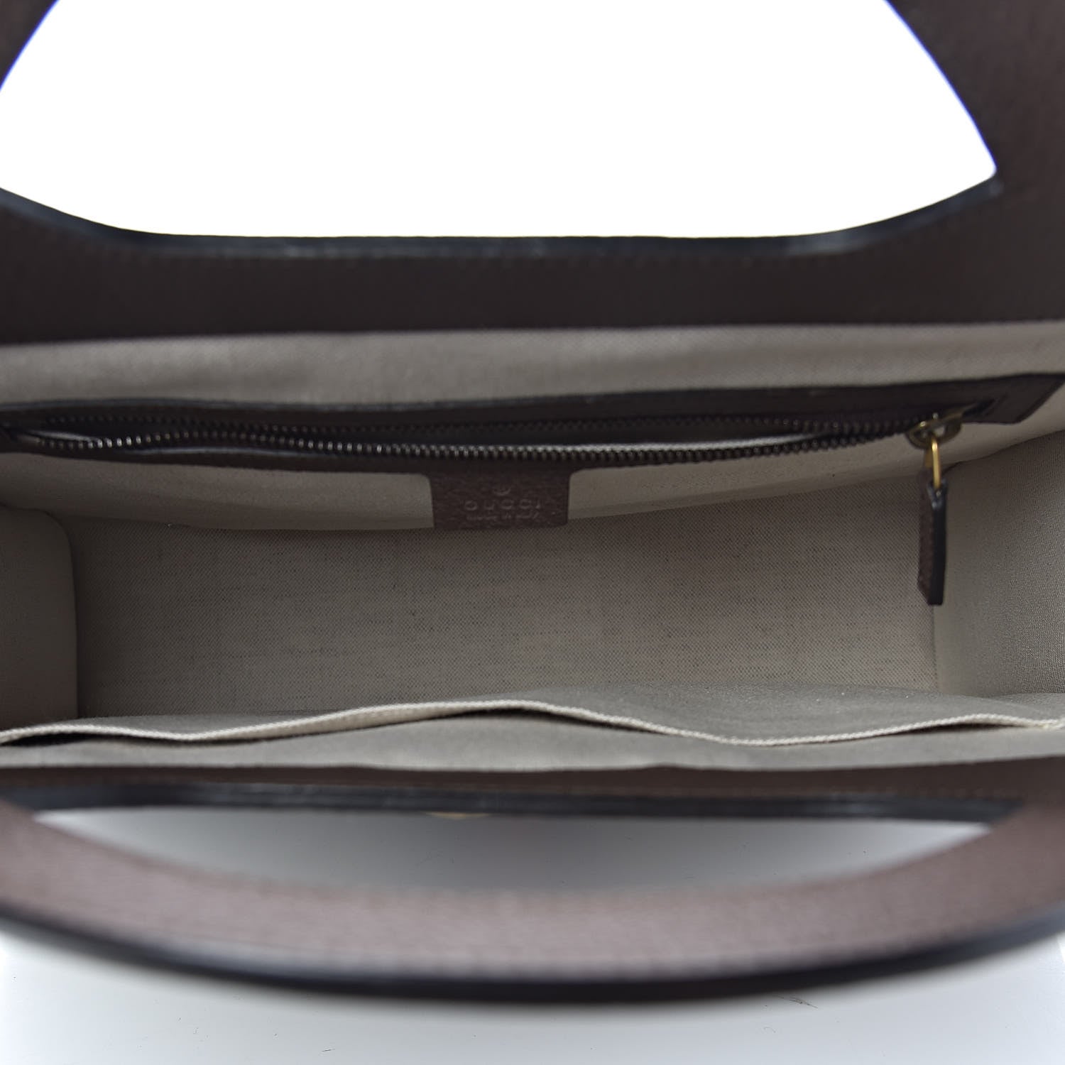 Gucci GG Supreme Monogram Textured Calfskin Web Medium Ophidia Slip Handle Tote Beige Ebony New Acero 5 of 10