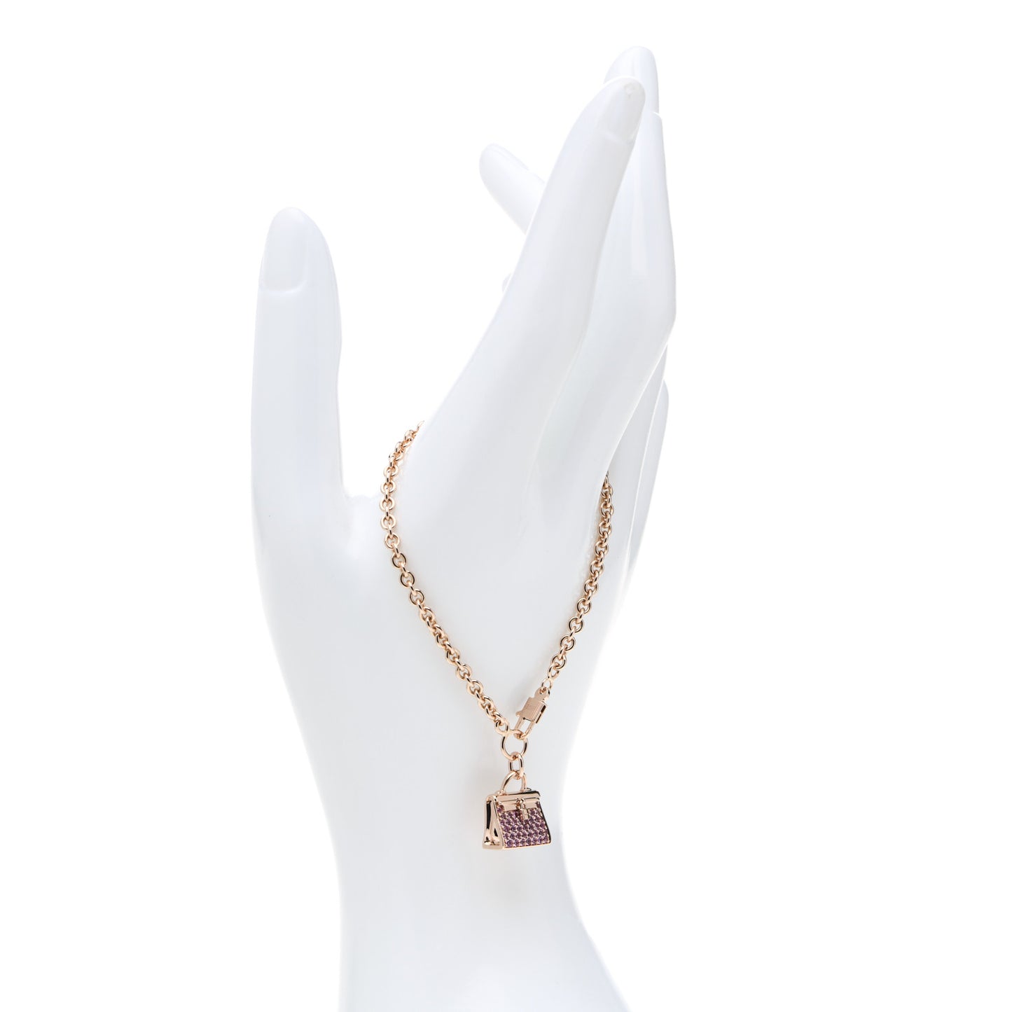 18K Rose Gold Pink Sapphire Kelly Amulettes Bracelet ST