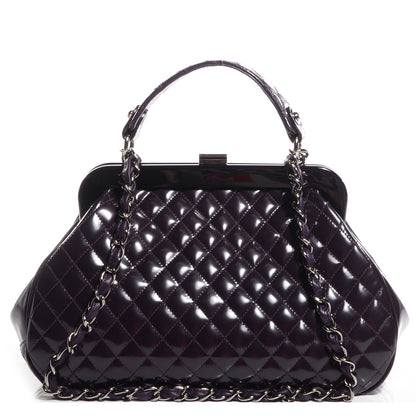 Chanel Glazed Calfskin Quilted Mademoiselle Small Frame Bag Purple 1 of 7