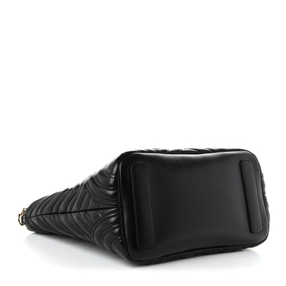 Gucci Lambskin Matelasse Medium GG Marmont Betty Tote Bag Black 3 of 9