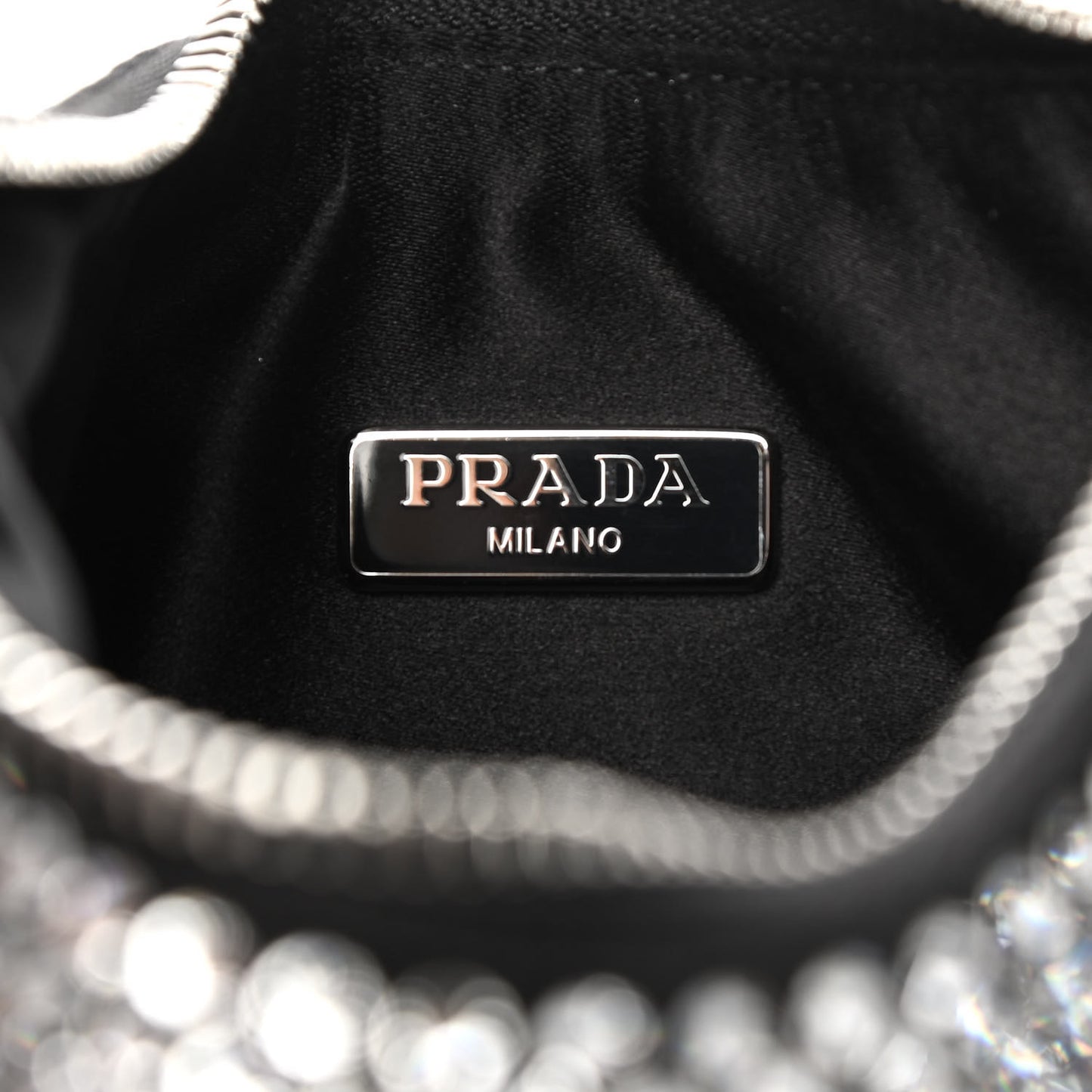 Satin Crystal Re-Edition 2005 Shoulder Bag Cristal