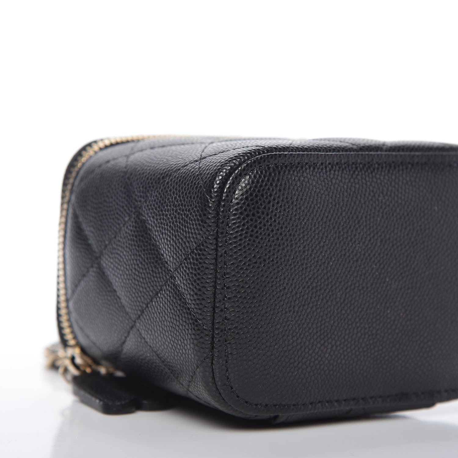 Chanel Caviar Quilted Mini Vanity Case With Chain Black 6 of 11