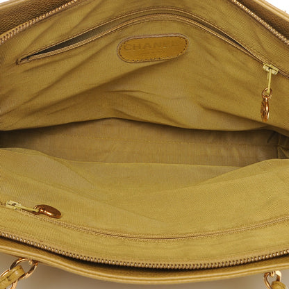 Chanel Caviar Shoulder Bag Yellow 5 of 10