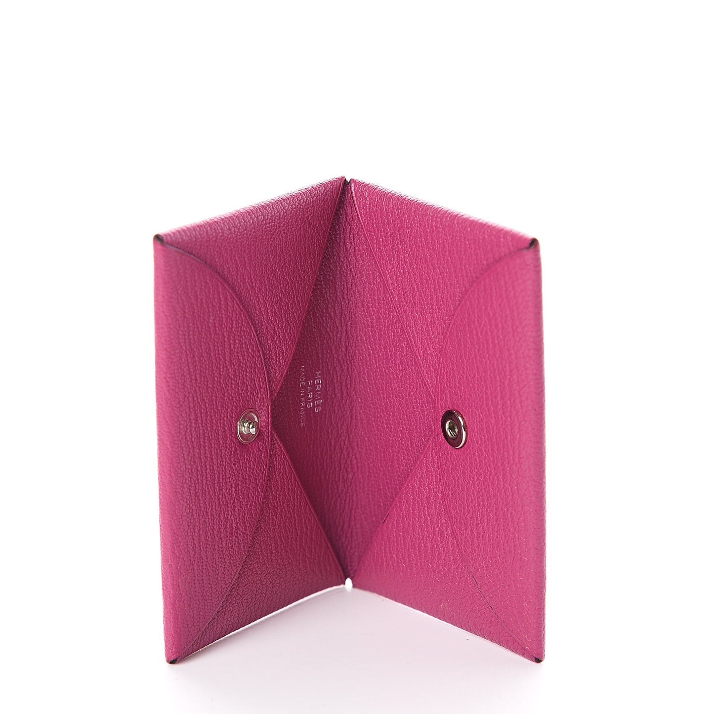 Chevre Mysore Calvi Card Case Rose Pourpre
