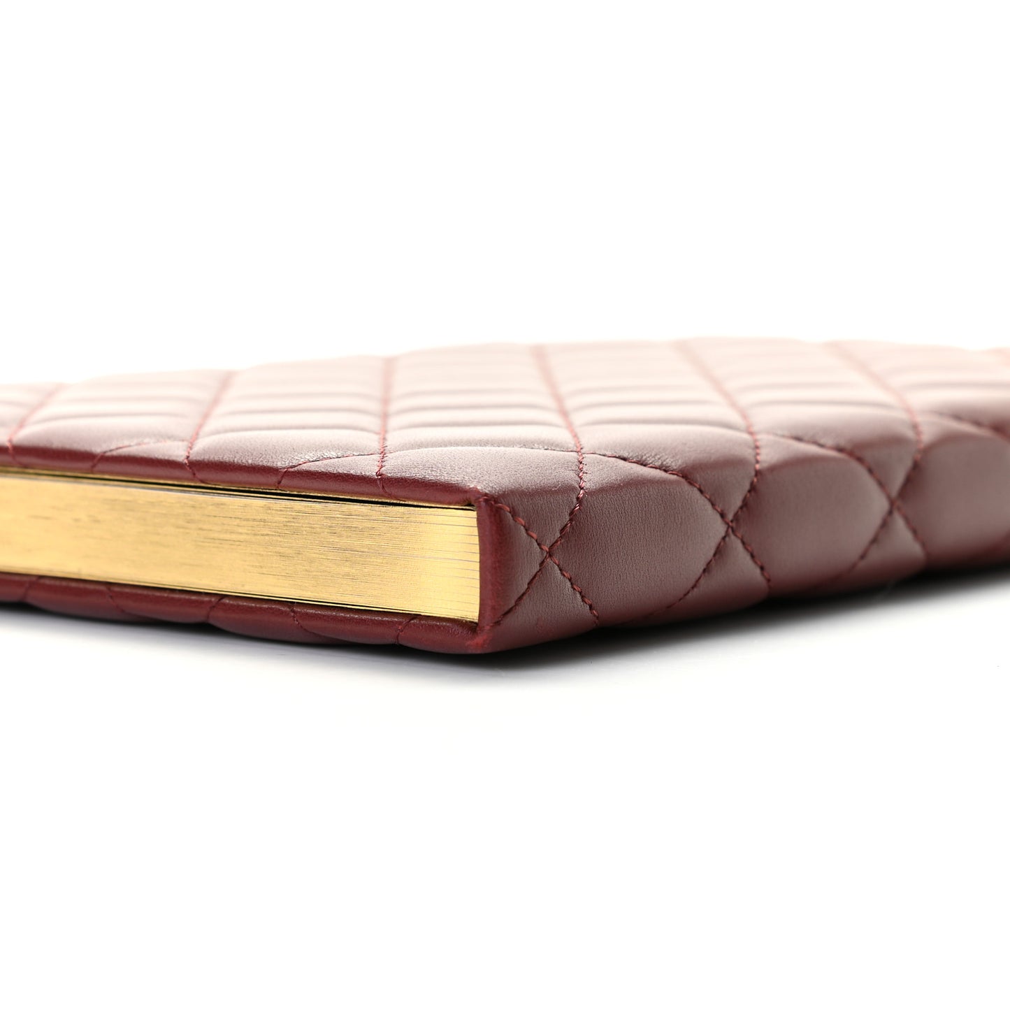 Lambskin Quilted Notebook Burgundy