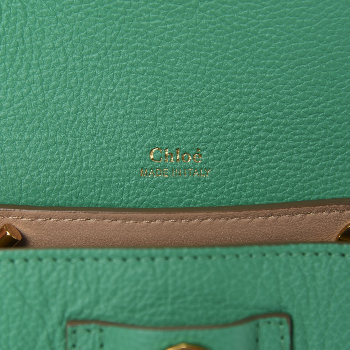 Calfskin Mini Clare Shoulder Bag Green Turquoise