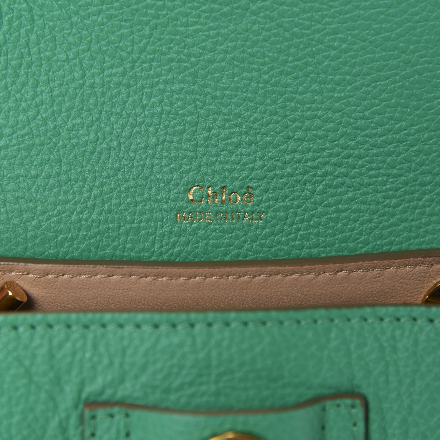Chloe Calfskin Mini Clare Shoulder Bag Green Turquoise 8 of 9