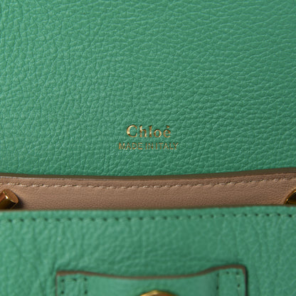 Chloe Calfskin Mini Clare Shoulder Bag Green Turquoise 8 of 9