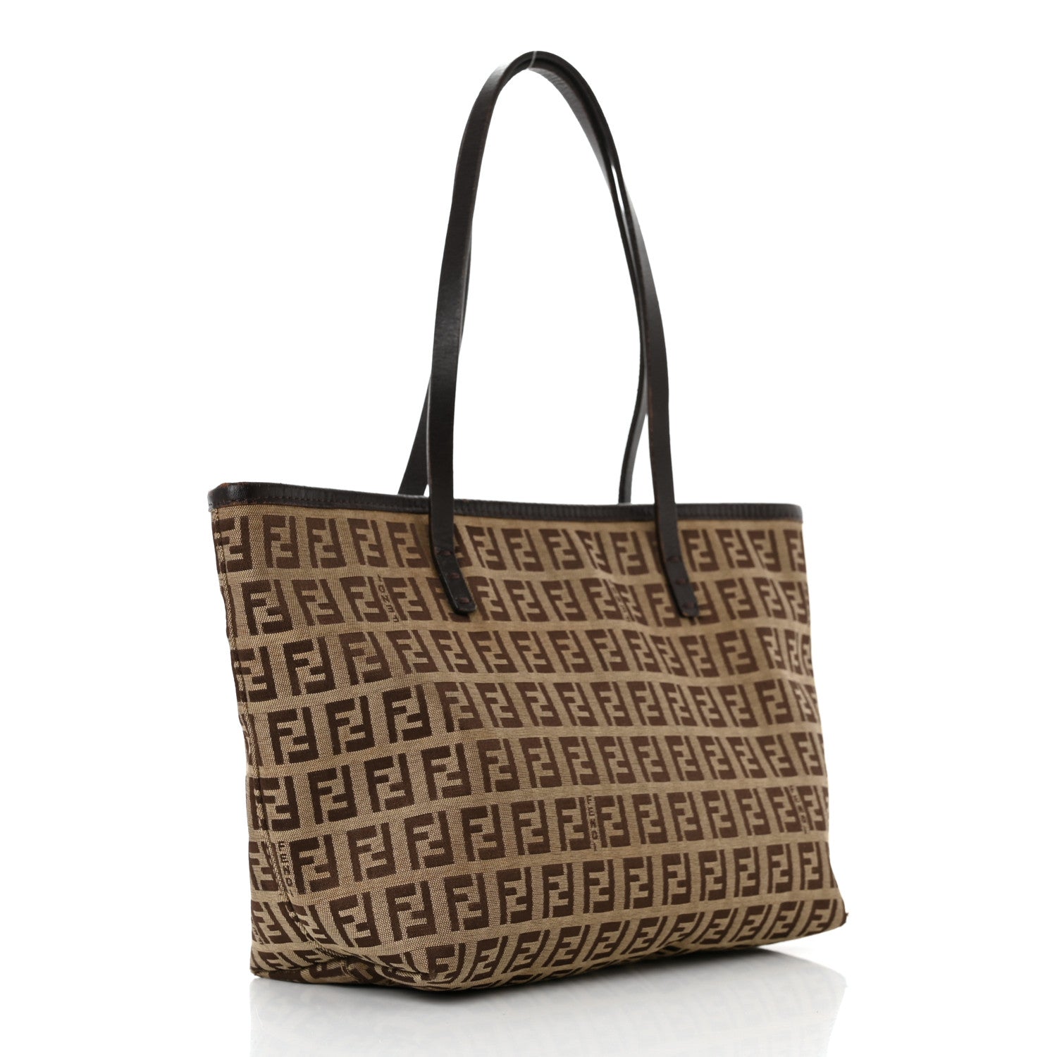Fendi Zucchino Small Roll Tote Tobacco 2 of 9