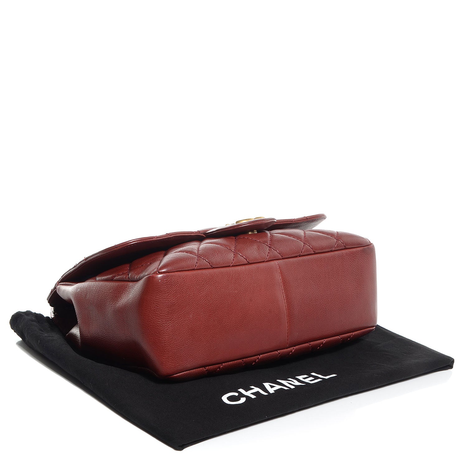 Chanel Lambskin Large Blizzard Zip Top Flap Bag Burgundy 4 of 7