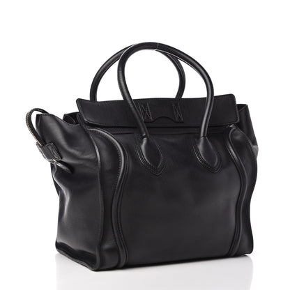 Celine Smooth Calfskin Medium Phantom Luggage Black 3 of 9