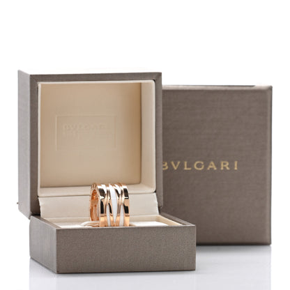 Bulgari 18K Rose Gold White Ceramic B.Zero1 Legend Four-Band Ring 58 8.25 5 of 5