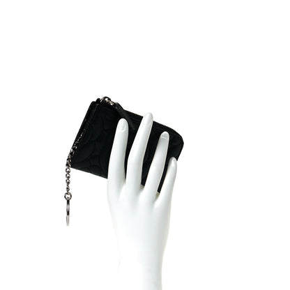Chanel Caviar Camellia Embossed Key Holder Case Black 7 of 7