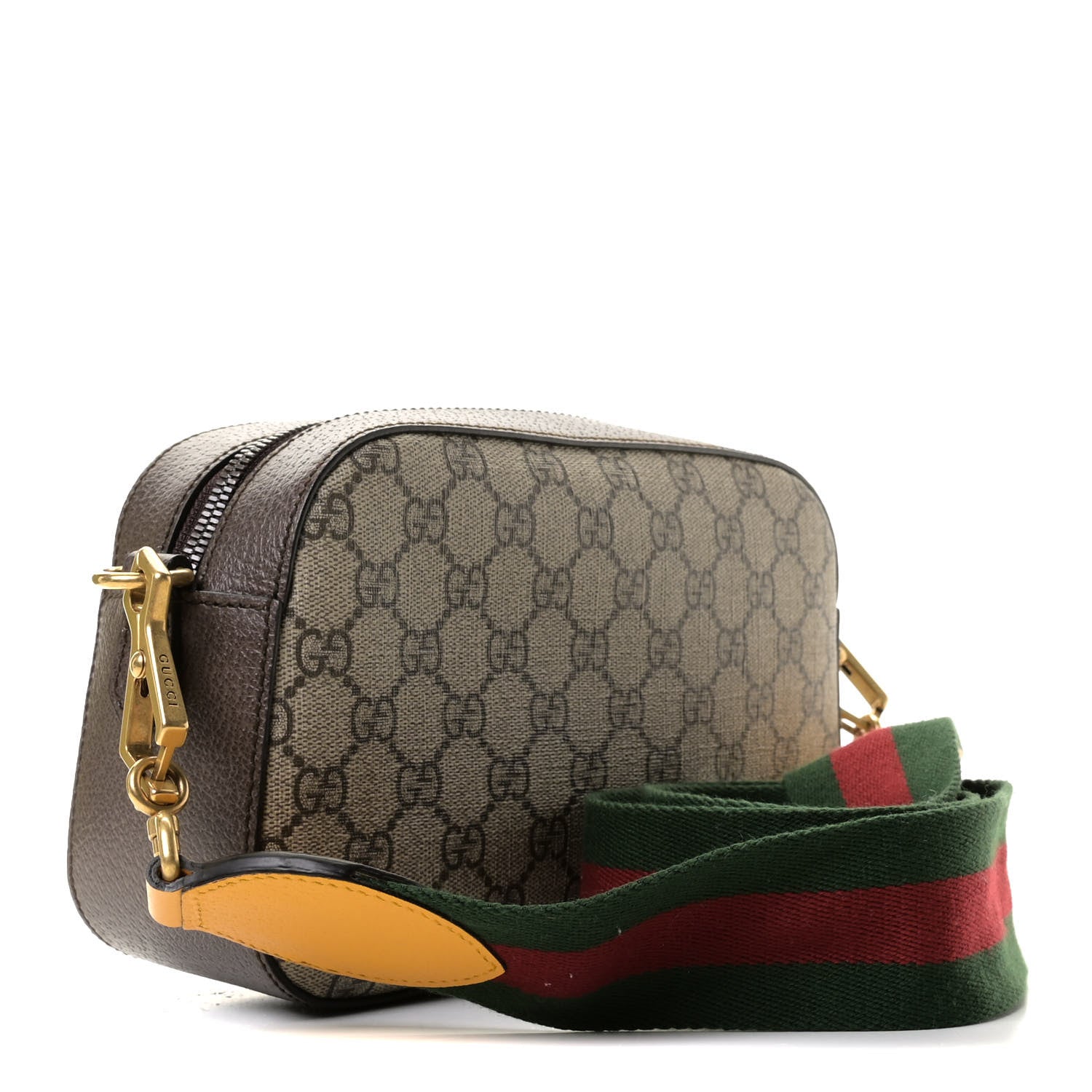 Gucci GG Supreme Monogram Web Neo Vintage Shoulder Bag Beige New Acero Crop 3 of 12