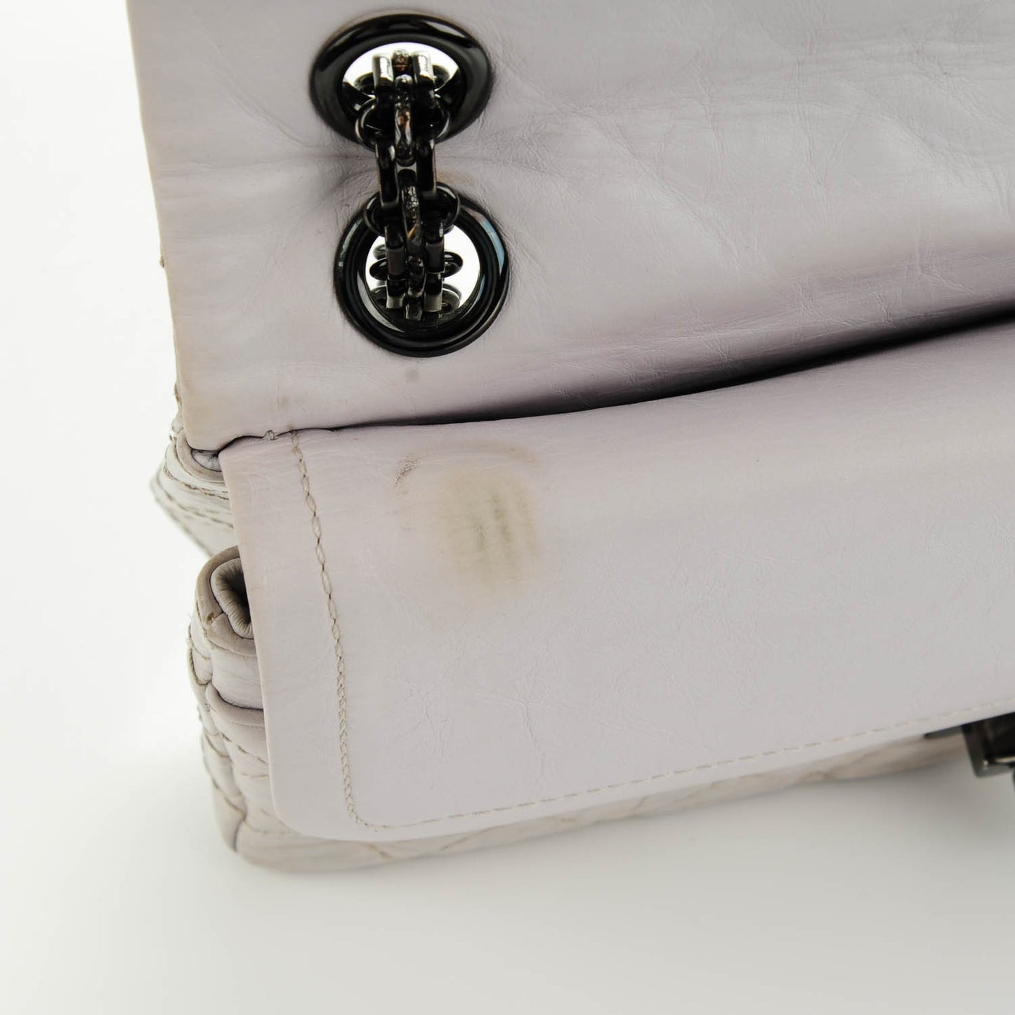 Aged Calfskin 2.55 Reissue 225 Flap Light Grey