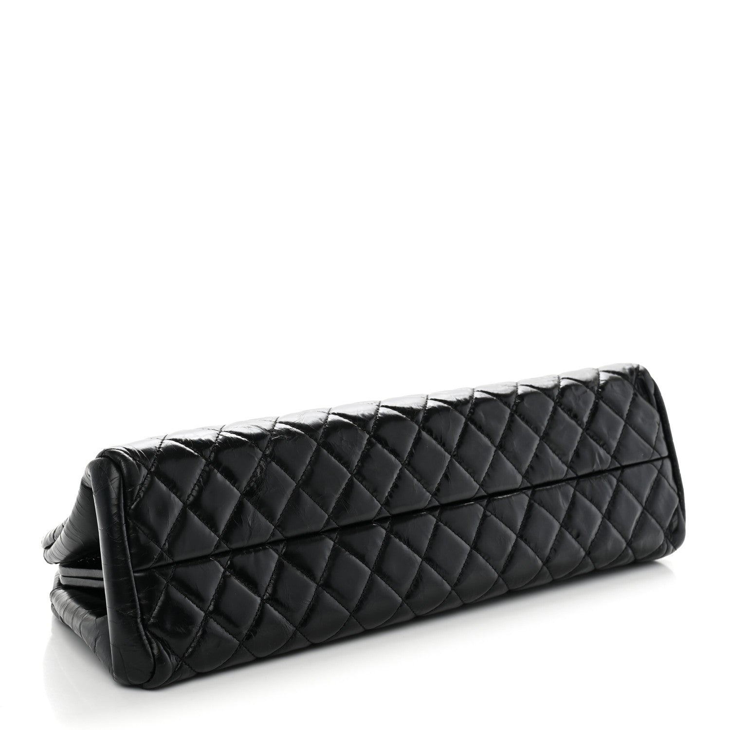 Chanel Glazed Calfskin Quilted Medium Just Mademoiselle Black 4 of 10
